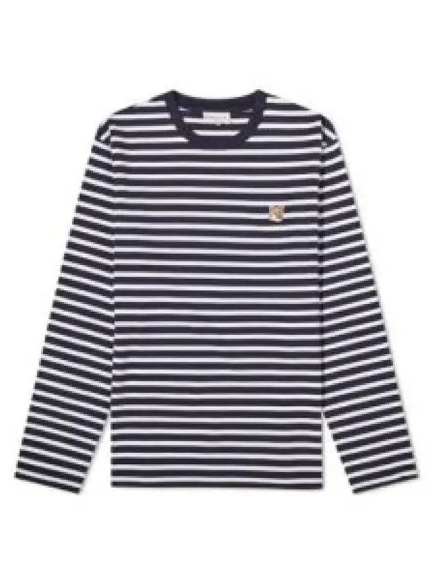 Fox Head Patch Regular Marin Long Sleeve T Shirt Navy Stripes - MAISON KITSUNE - BALAAN 2