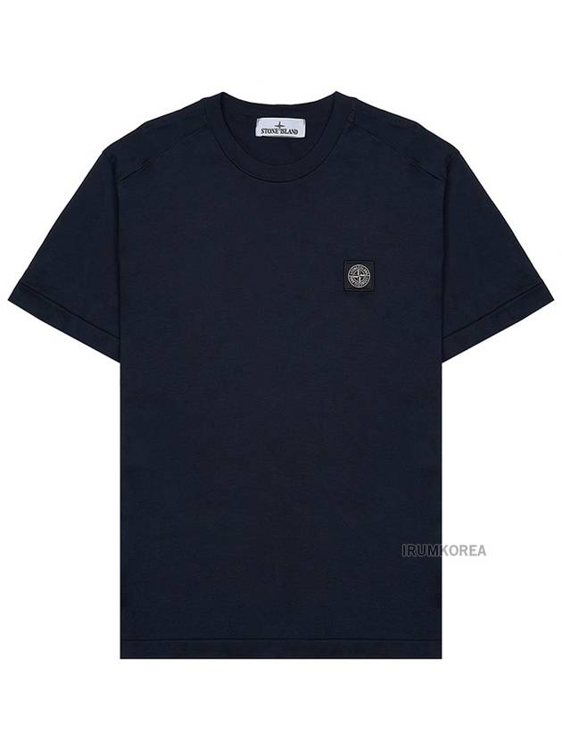 Logo Patch Short Sleeve T-Shirt Navy - STONE ISLAND - BALAAN 11