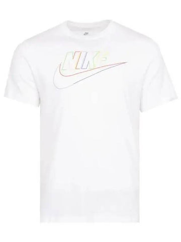 Sportswear Logo Print Club Short Sleeve T-Shirt White - NIKE - BALAAN 1