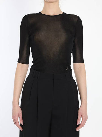 Cropped Top With Cassandre - SAINT LAURENT - BALAAN 1