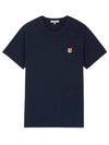 Fox Head Patch Classic Short Sleeve T-Shirt Navy - MAISON KITSUNE - BALAAN 2