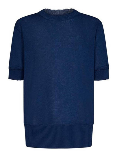 Signature Stitch Linen Knit Top Blue - MAISON MARGIELA - BALAAN 2