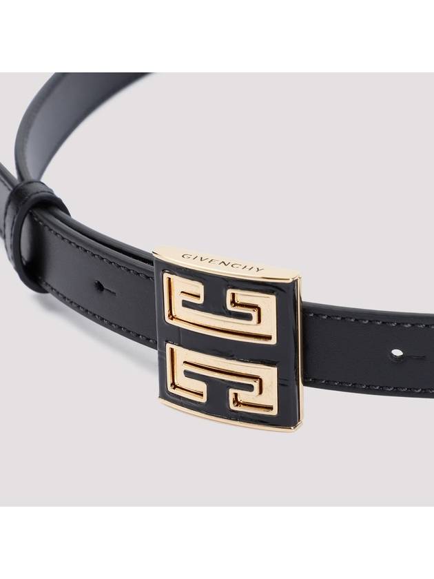 4G Leather Belt Black - GIVENCHY - BALAAN 3