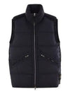 Seamless Tunnel Nylon Down Vest Navy - STONE ISLAND - BALAAN 2