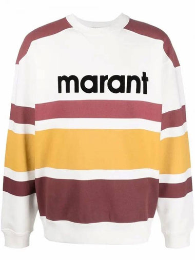 Mayoan Logo Striped Sweatshirt Burgundy - ISABEL MARANT - BALAAN 1