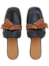 Gate Flat Leather Mule Black - LOEWE - BALAAN 7