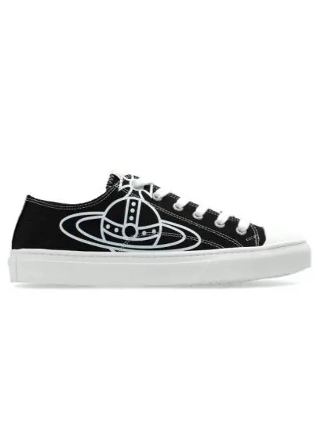 Plimsoll Logo Low-Top Sneakers Black - VIVIENNE WESTWOOD - BALAAN 2