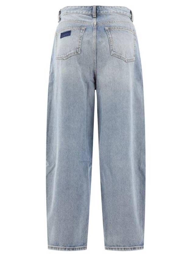 Denim Straight Pants J1641565 BLUE - GANNI - BALAAN 3