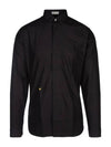 Cotton Poplin Bee Embroidery Long Sleeve Shirt Black - DIOR - BALAAN 1