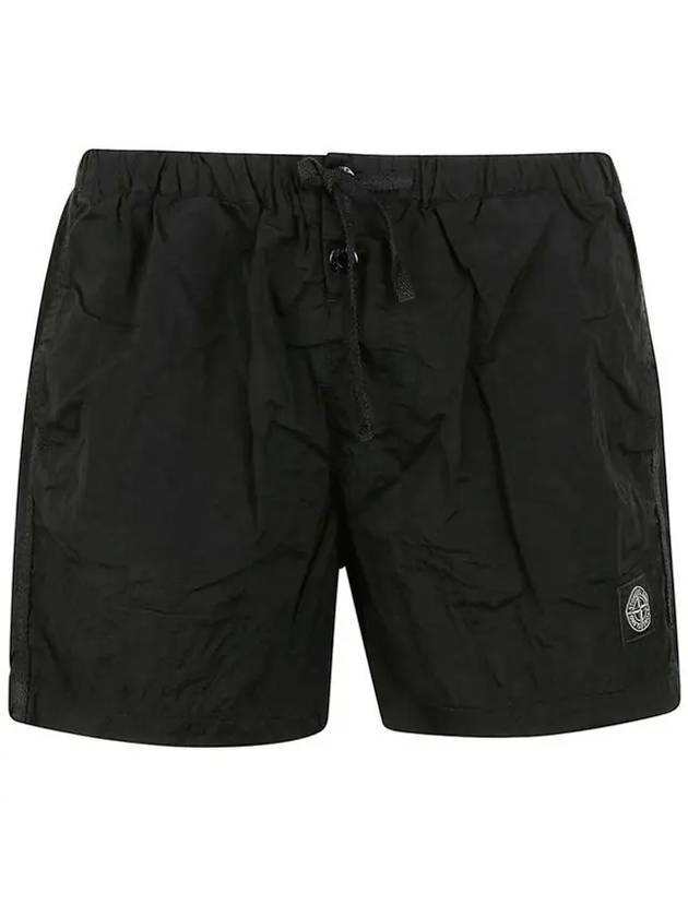 Wappen Patch Nylon Metal Swim Shorts Black - STONE ISLAND - BALAAN 1