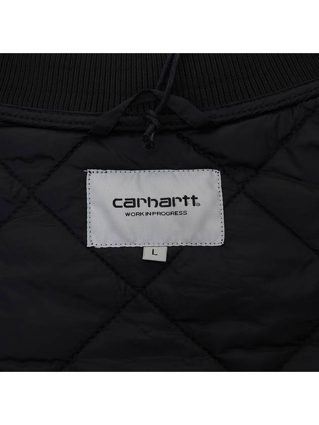 Myton Liner Diamond Quilt Zip-Up Jacket Black - CARHARTT WIP - BALAAN 11