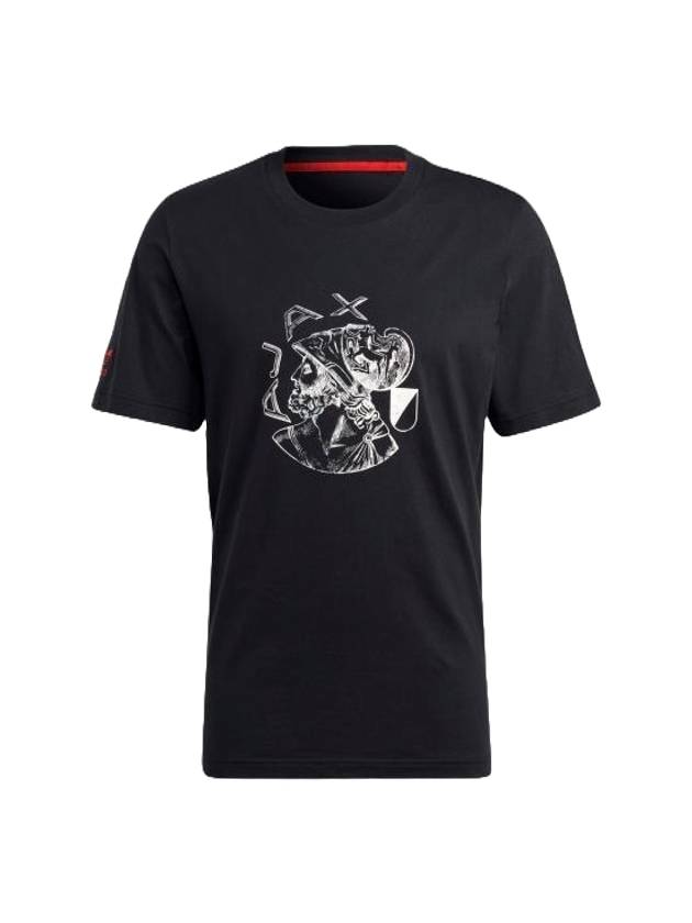 Ajax Amsterdam Og Graphic Short Sleeve T-Shirt Black - ADIDAS - BALAAN 1