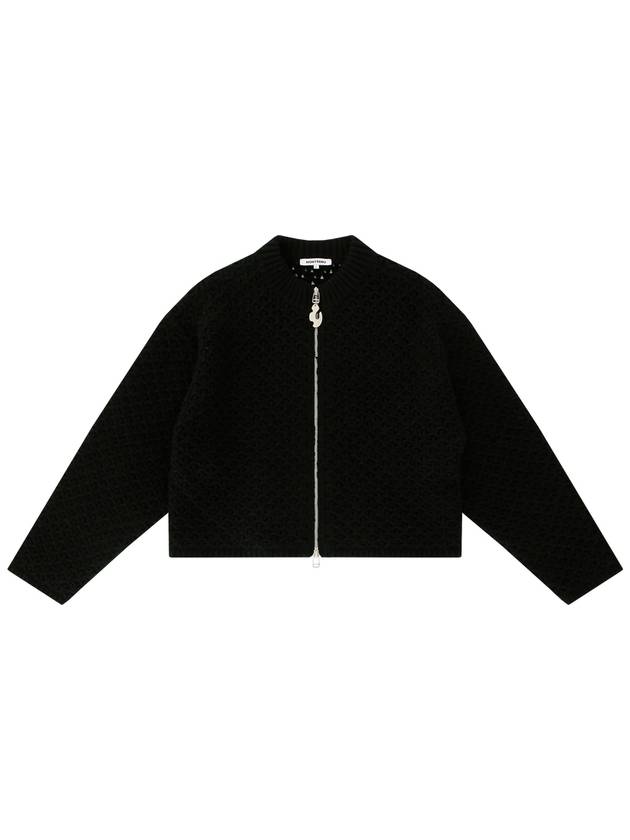 Shetland wool zip-up knit sweater black MM223KW001BLK - MONTSENU - BALAAN 7