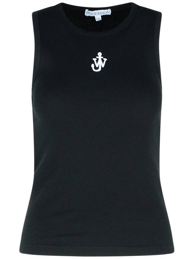 JW Anderson 'Anchor' Black Cotton Tank Top - JW ANDERSON - BALAAN 1