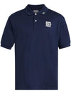 Slogan Embroidered Polo Shirt Navy - LACOSTE - BALAAN 1