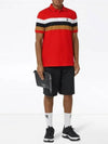 TB logo striped short sleeve PK shirt red - BURBERRY - BALAAN.