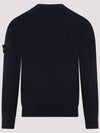 Crewneck Soft Cotton Knit Top Navy - STONE ISLAND - BALAAN 3