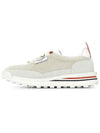 Tech Runner Shearling Suede Low Top Sneakers White - THOM BROWNE - BALAAN 5