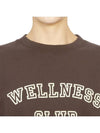 Wellness Club Flock Crew Neck Cotton Sweatshirt Brown - SPORTY & RICH - BALAAN 9