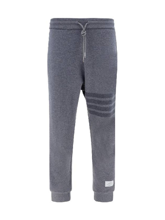 4 Bar Loopback Wool Track Pants Light Grey - THOM BROWNE - BALAAN 2