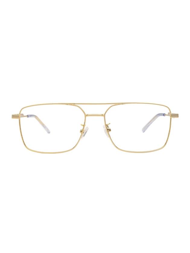 Eyewear Double Bridge Square Metal Eyeglasses Gold - BOTTEGA VENETA - BALAAN.