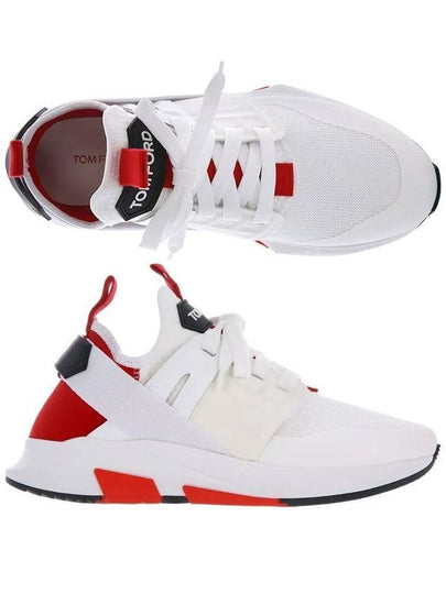 Jago Low-Top Sneakers Red White - TOM FORD - BALAAN 2