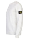 Compass Motif Crew Neck Regular Fit Cotton Knit Top White - STONE ISLAND - BALAAN 4