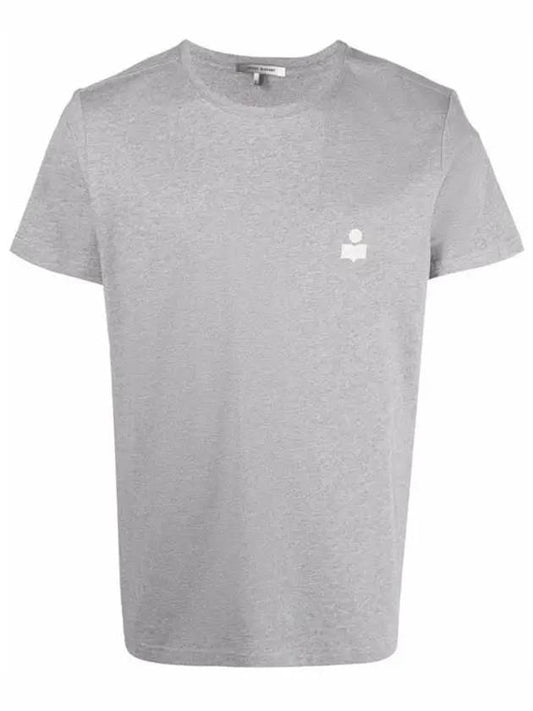 Zafferh Logo Patch Short Sleeve T-Shirt Grey - ISABEL MARANT - BALAAN 2