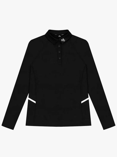 Drew Cut-out Poly Long Sleeve T-Shirt DF41LT03BLACK - DRUH GOLF - BALAAN 1