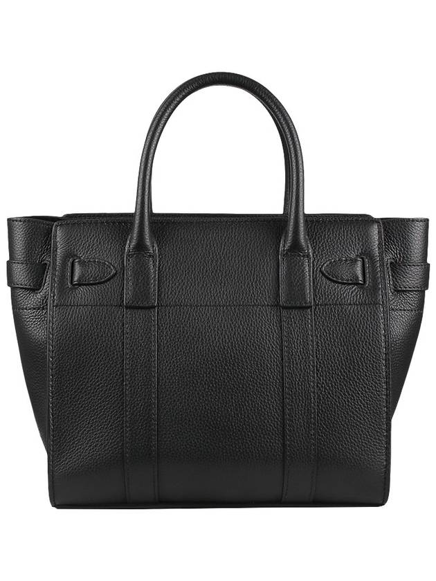 Bayswater Zipped Mini Classic Grain Tote Bag Black - MULBERRY - BALAAN 6