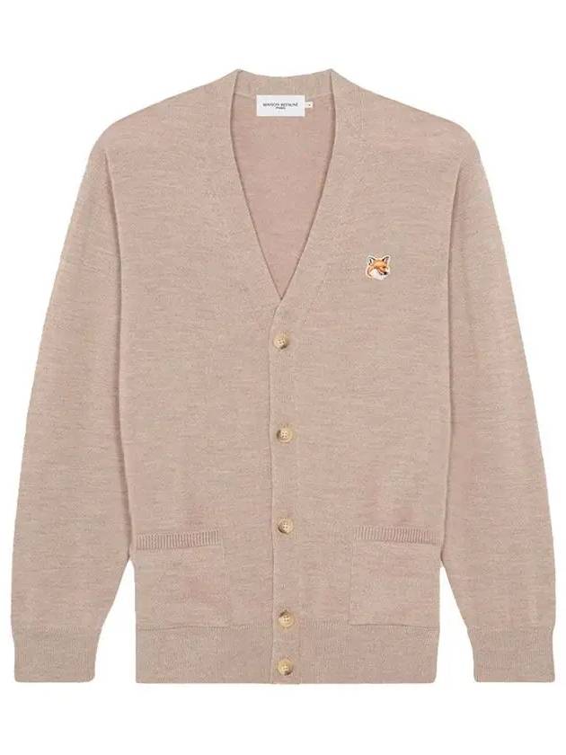 Fox Head Patch Classic Cardigan Beige Melange - MAISON KITSUNE - BALAAN 2