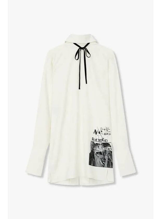 Women s Back Closure Tie Silk Shirt White - MAISON MARGIELA - BALAAN 1