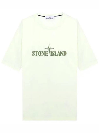 Stitches Two Embroidery Short Sleeve T-Shirt Light Green - STONE ISLAND - BALAAN 2