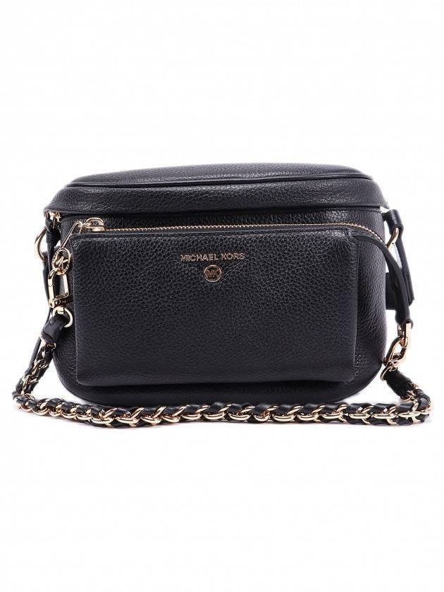 Women's Slater Medium Pebble Leather Sling Bag Black - MICHAEL KORS - BALAAN 1