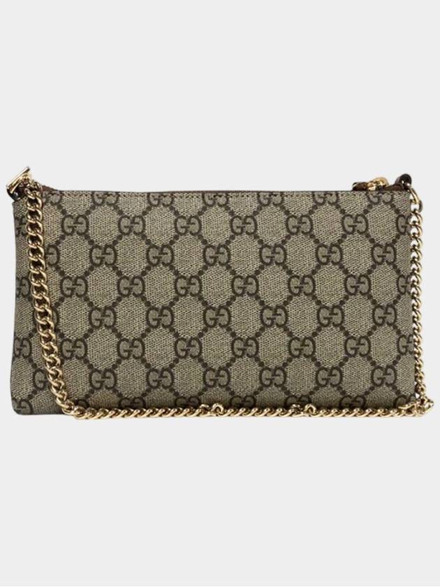 GG Supreme Mini Chain Shoulder Bag Beige 779791 - GUCCI - BALAAN 1