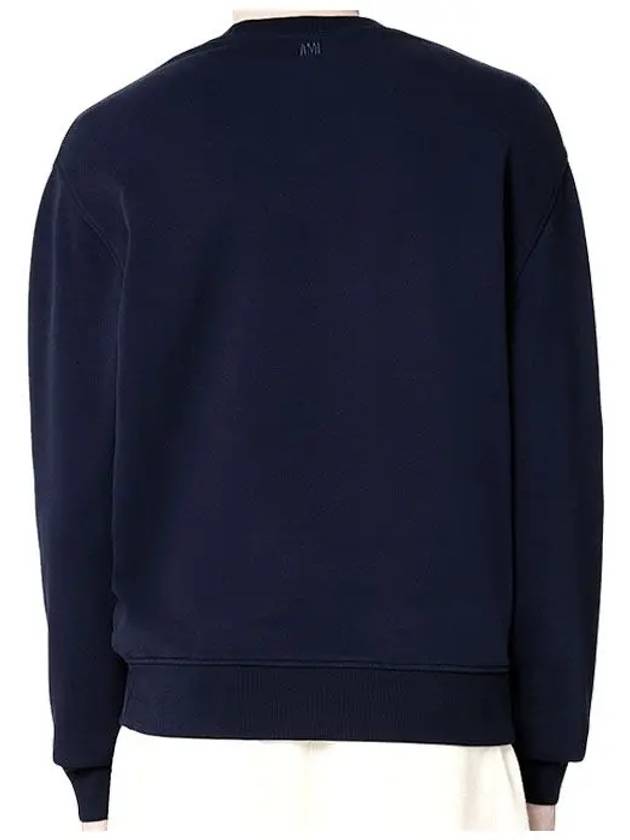 Small Heart Logo Sweatshirt Navy - AMI - BALAAN 3