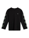 Camilo Graphic Crew Neck Long Sleeve T-Shirt Black - J.LINDEBERG - BALAAN 2