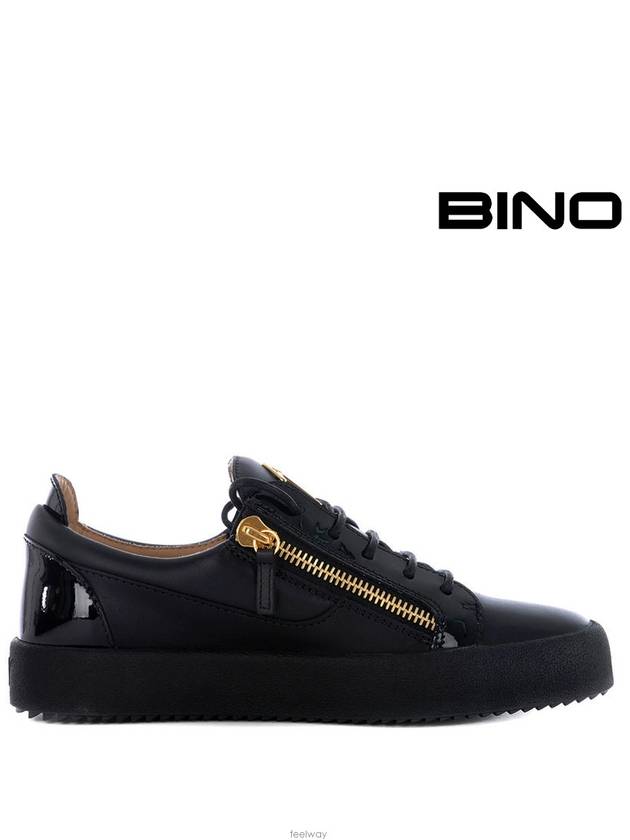 Frankie Crocodile Effect Low-Top Sneakers Black - GIUSEPPE ZANOTTI - BALAAN 2