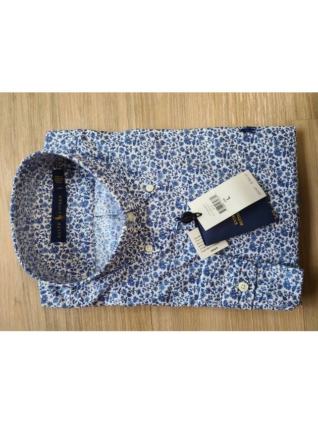 Classic Fit Floral Long Sleeve Shirt Blue - POLO RALPH LAUREN - BALAAN 9