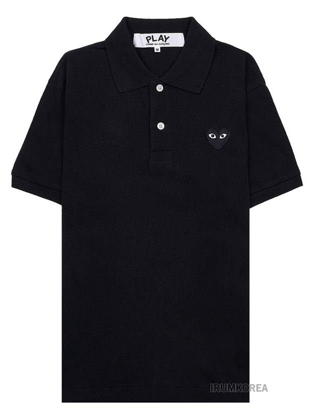 Men s Black Heart Waffen Polo Shirt AZ P1T066 051 - COMME DES GARCONS - BALAAN 10