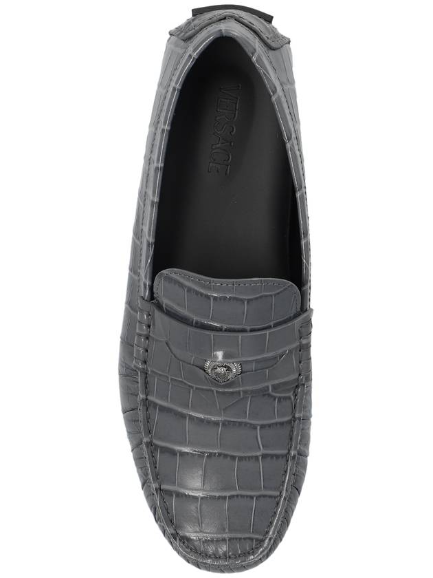 Medusa croc effect leather loafers 10139601A09881 - VERSACE - BALAAN 7