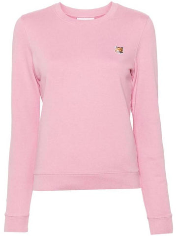 Fox Head Patch Regular Sweatshirt Pink - MAISON KITSUNE - BALAAN 1