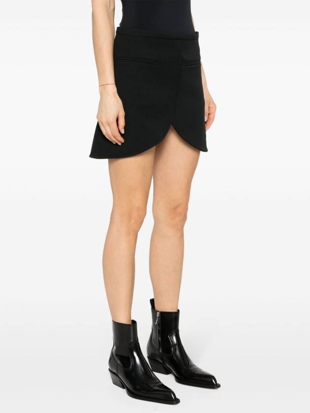 Ellipse Twill Mini A-line Skirt Black - COURREGES - BALAAN 4