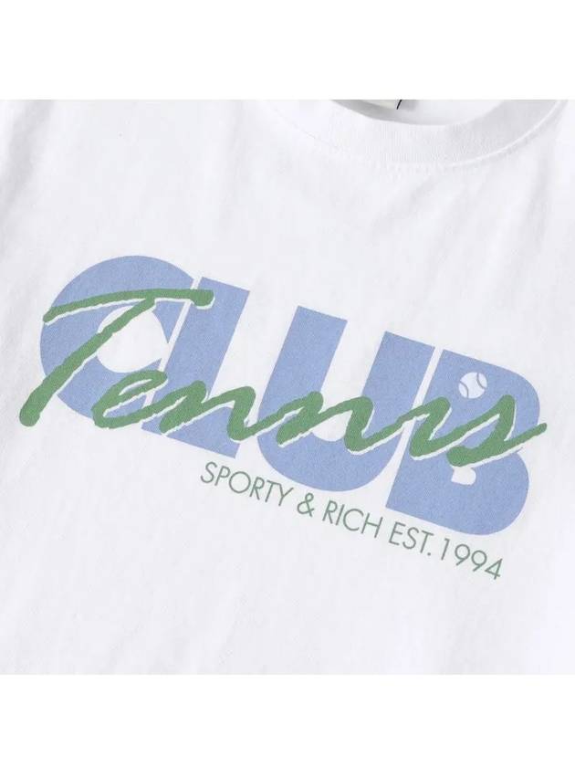 Agassi Tennis Club Logo Short Sleeve T-Shirt White - SPORTY & RICH - BALAAN 4