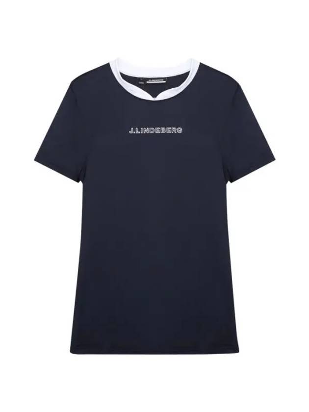 Meja Logo Short Sleeve T-Shirt Navy - J.LINDEBERG - BALAAN 1