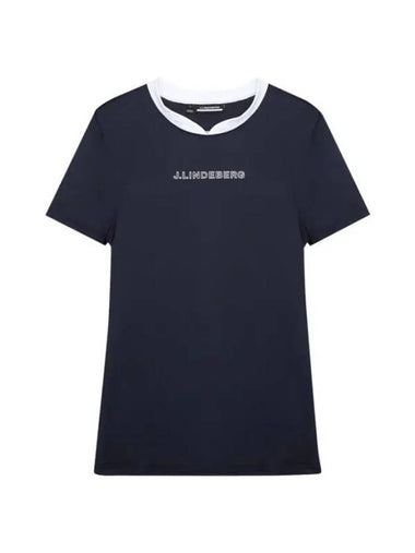 Meja Logo Short Sleeve T-Shirt Navy - J.LINDEBERG - BALAAN 1