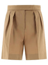 Jessica Virgin Wool Shorts Brown - MAX MARA - BALAAN 2