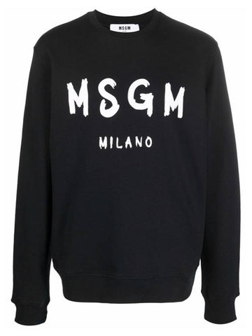 Milano Logo Print Sweatshirt Black - MSGM - BALAAN 1