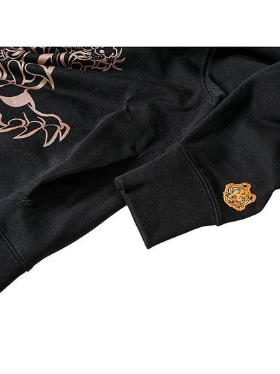 Women's Tiger Printing Hooded Sweatshirt Black Hooded 2SW873 4ML 99 - KENZO - BALAAN 2