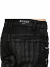 Men's Zebra Washing Zipper Detail Jeans Black - BALMAIN - BALAAN 9